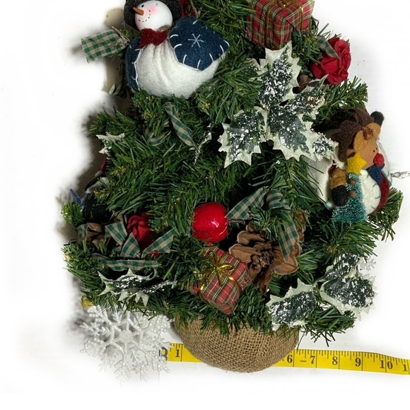 Christmas Tree Old World Vintage Hand Made Tabletop Vintage Decorated 21 inches - Picture 11 of 14